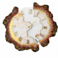 Amber-brown geode decorative wall clock