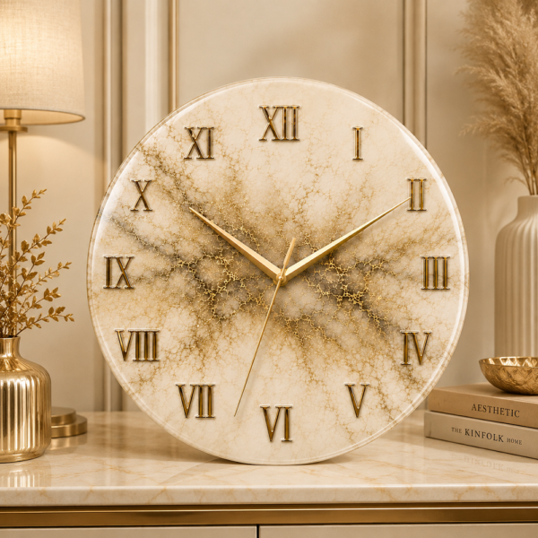 Golden luxury resin clock Golden luxury resin clock