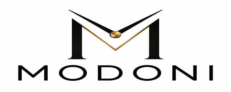 MODONI handmade resin wall clock logo