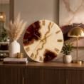 Red color luxury wall clock