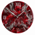 Ruby Red Abstract Handmade Designer Wall Clock
