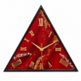 Red triangular resin wall clock